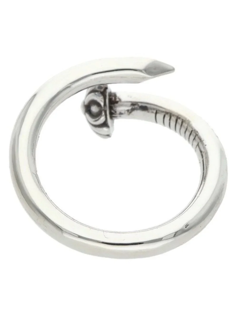 Chrome Hearts Nail Crsball Cross Ball Silver Ring